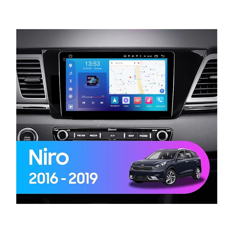 Android head unit FORS.auto FS 4 PRO for Kia Niro (4+64Gb, 9") 2016-2019