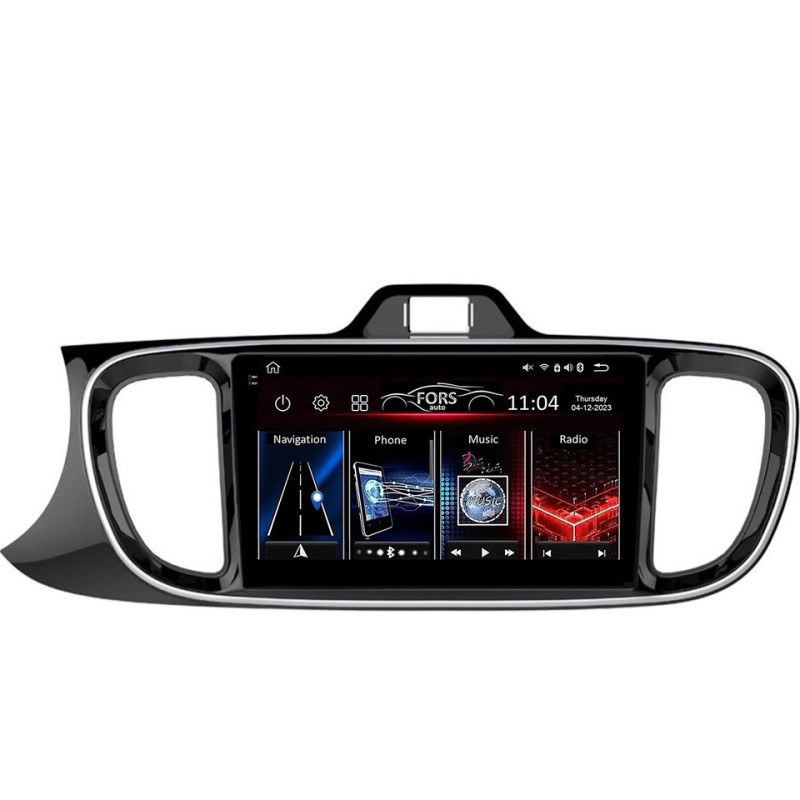 Android head unit FORS.auto FS 6 MAX for Kia Pegas (6+128Gb, 9") 2017-2020