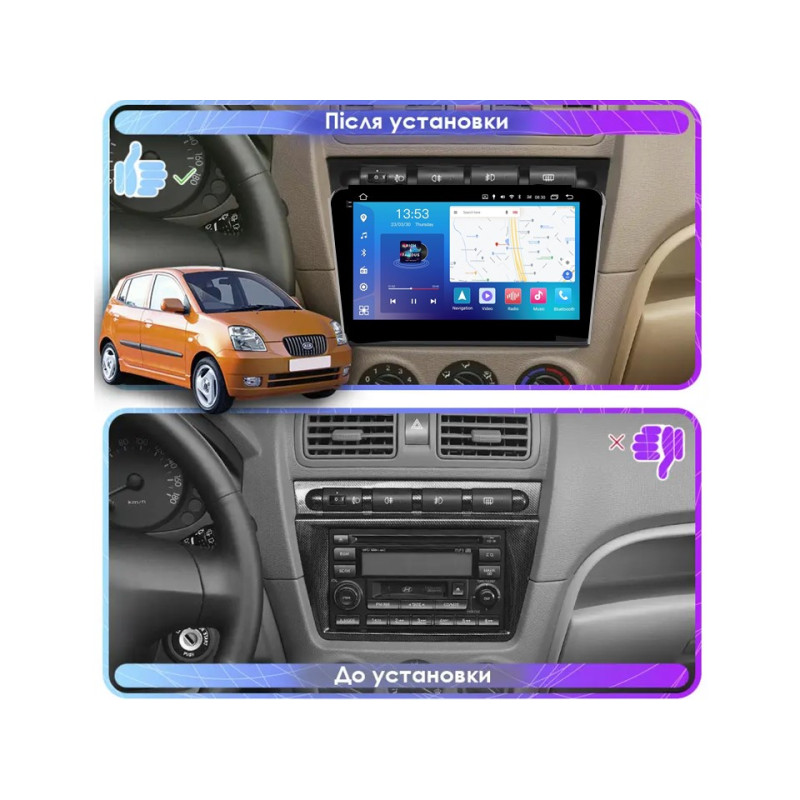Android head unit FORS.auto FS 4 MAX for Kia Optima (4+32Gb, 9") 2004-2007