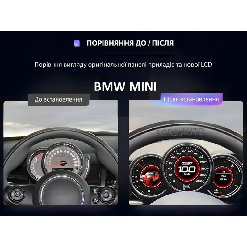 Dashboard FORS.auto for BMW MINI Cooper F55/F56/F57 2014-2023