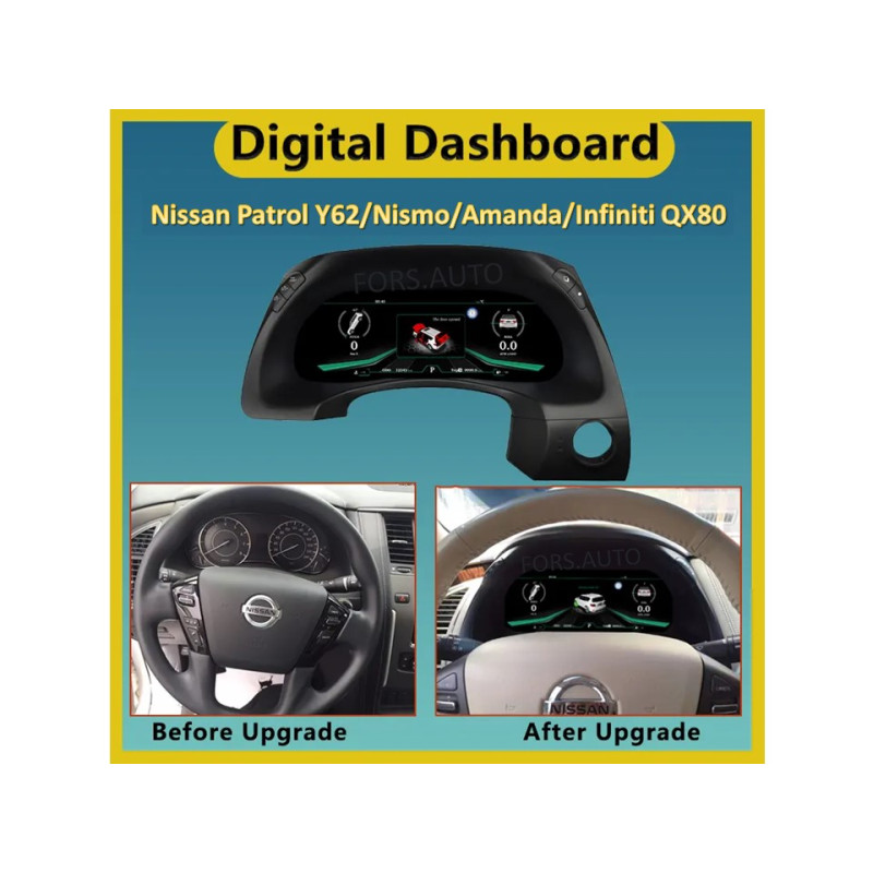 Dashboard FORS.auto for Nissan Patrol Y62/Nismo/Amanda/Infiniti QX80 2010-2022