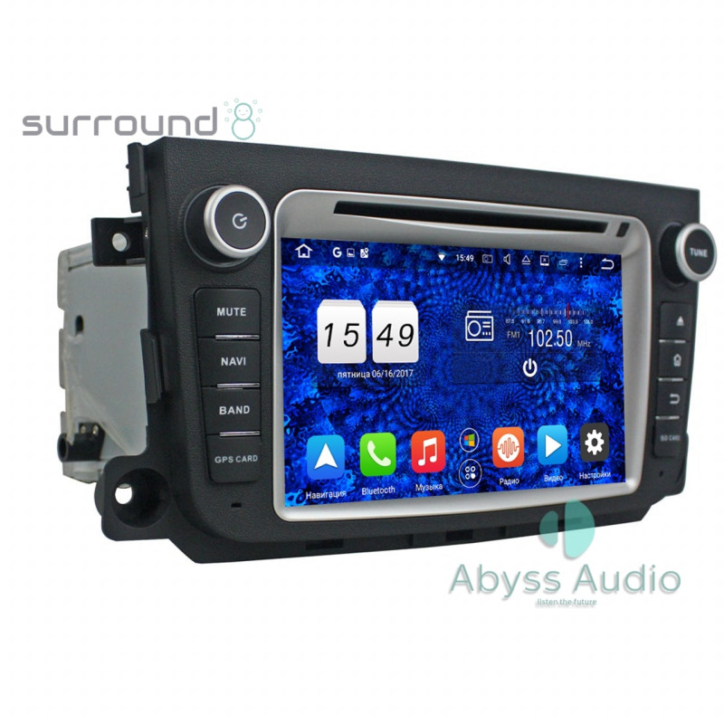 Android head unit Abyss Audio for Mercedes SMART 201-2012