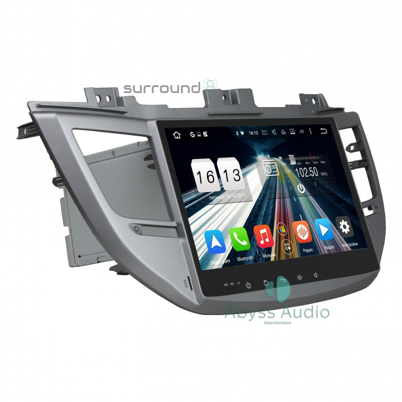 Magazynowa magnetytofon Abyss Audio do Hyundai Tucson 2015.