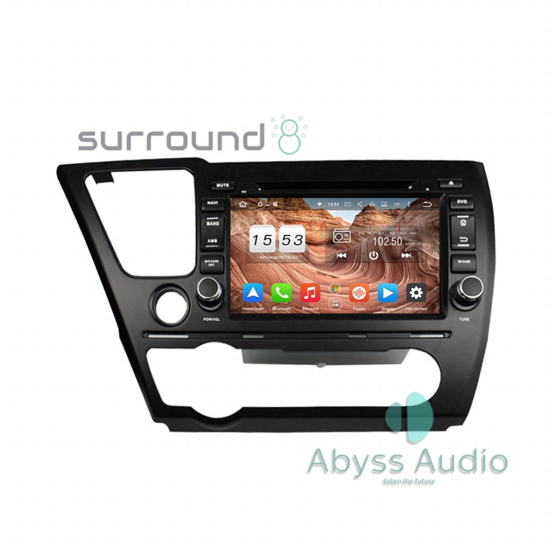 Android head unit Abyss Audio for Honda Civic 2014Sedan