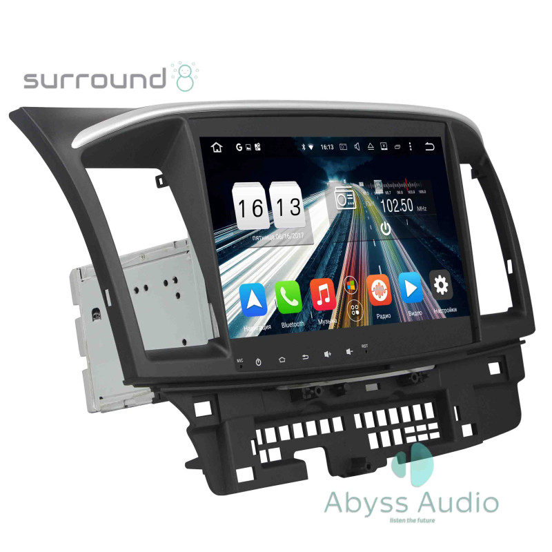 Android head unit Abyss Audio for Mitsubishi Lancer 2015