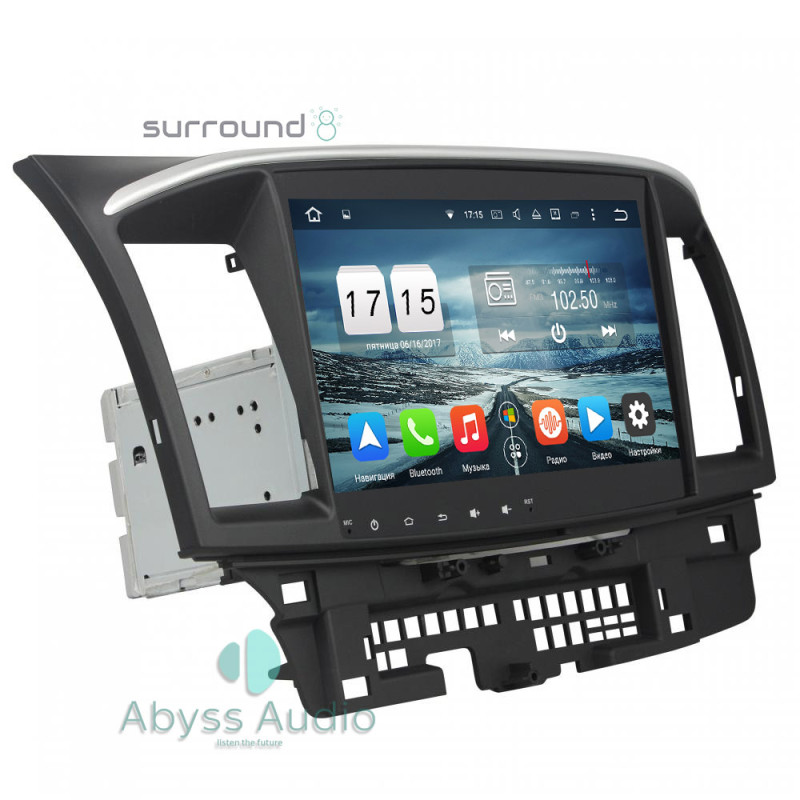 Android head unit Abyss Audio for Mitsubishi Lancer X 2014-2015