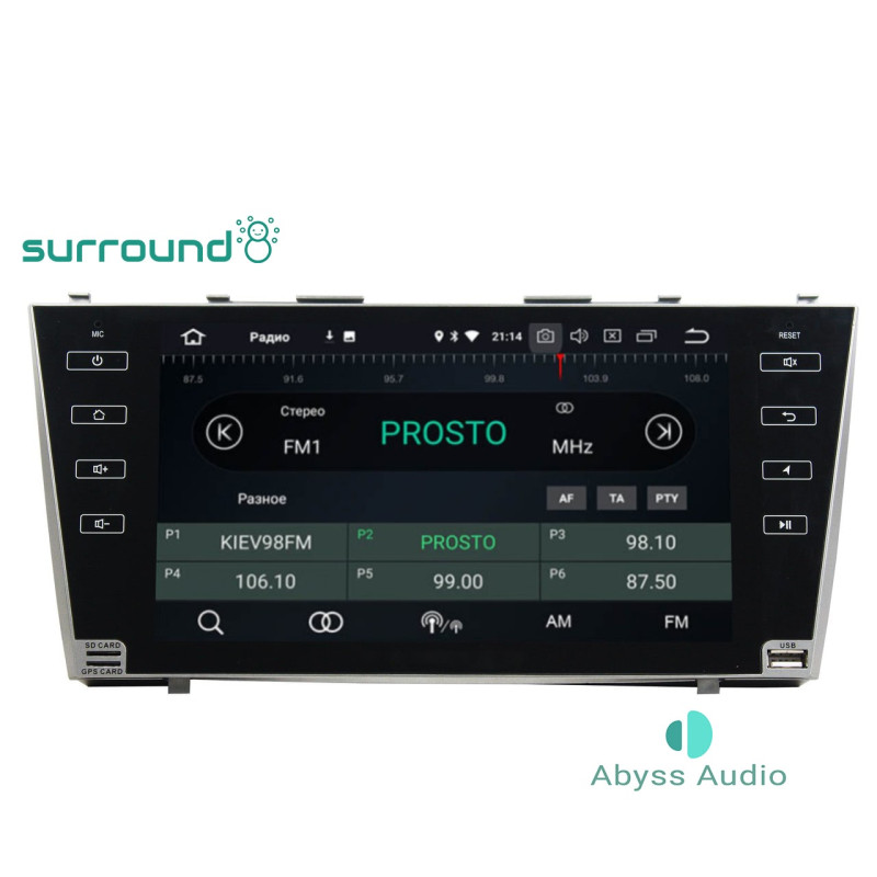 Android head unit Abyss Audio for Toyota Camry 2007-2011