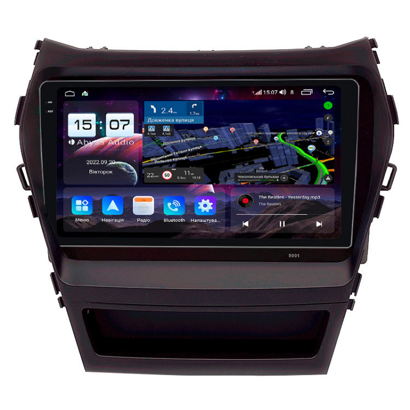 Android head unit Abyss Audio QXR-9216 for Hyundai Santa Fe / IX45 2013-2017