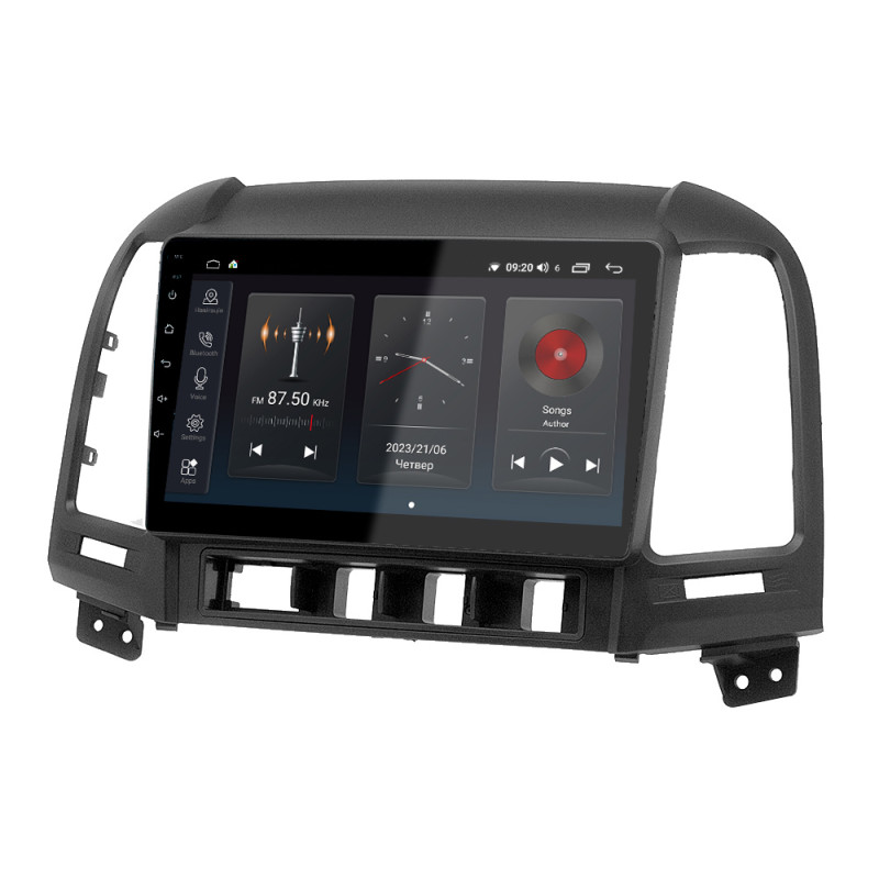 Magazynowa odtwarzacz CD/DVD Abyss Audio SP-9220 do Hyundai Santa Fe (2006–2012).