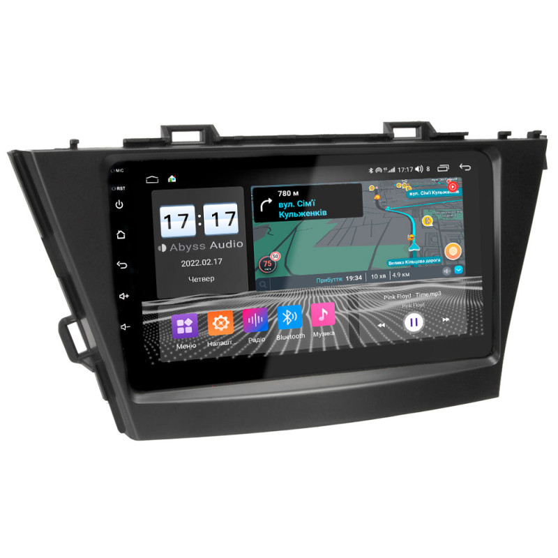 Android head unit Abyss Audio QS-9365 for Toyota Prius V 2012-2017