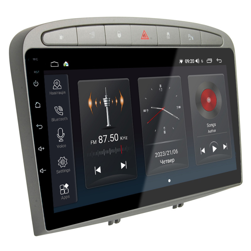 Android head unit Abyss Audio SP-9236 for Peugeot 408 2011-2017