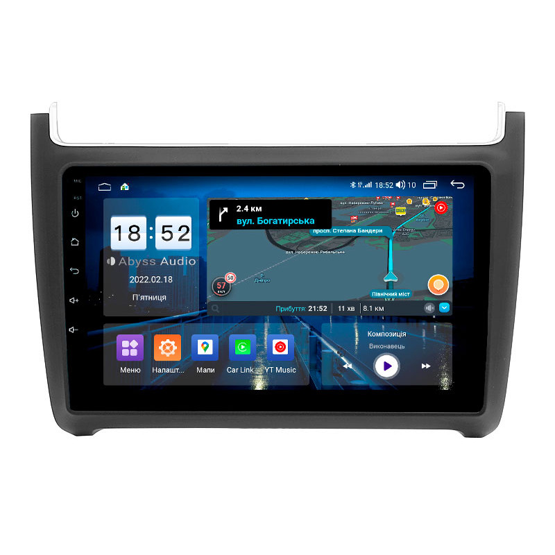 Android head unit Abyss Audio QS-9104 for Volkswagen Polo 2012-2015 2012-2015