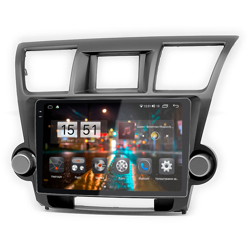 Android head unit Abyss Audio QXR-0134 for Toyota Highlander XU40 2007-2014