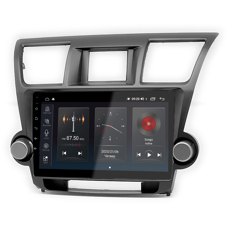 Android head unit Abyss Audio SP-0134 for Toyota Highlander XU40 2007-2014