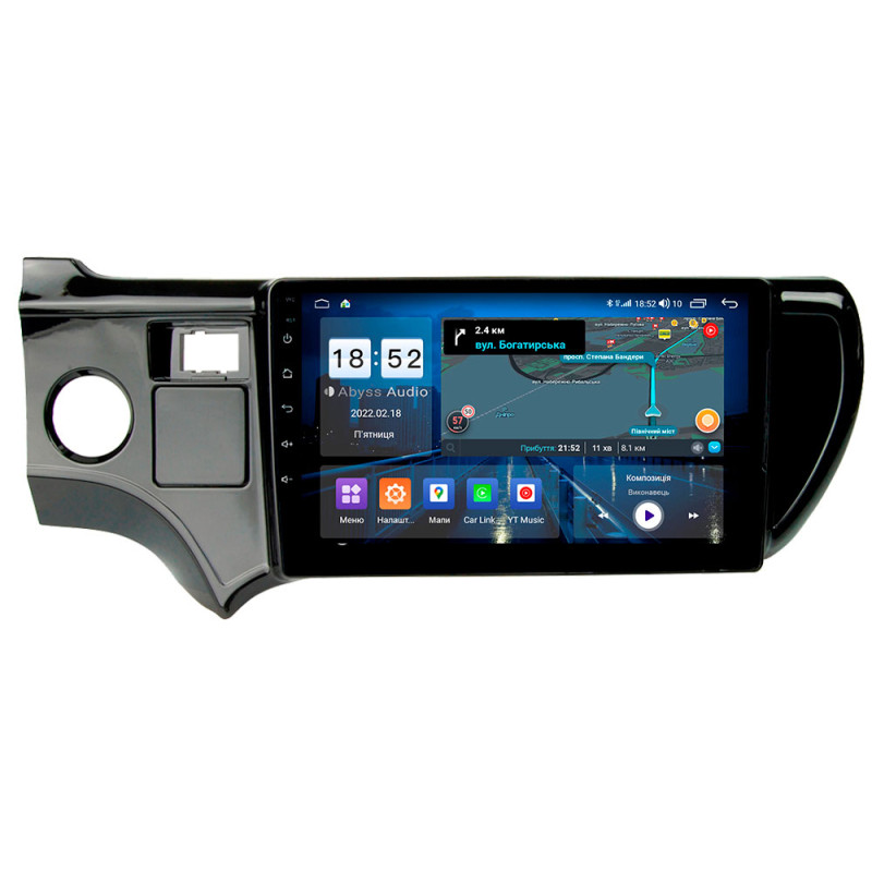Android head unit Abyss Audio QX-9366 for Toyota Prius C 2012-2014