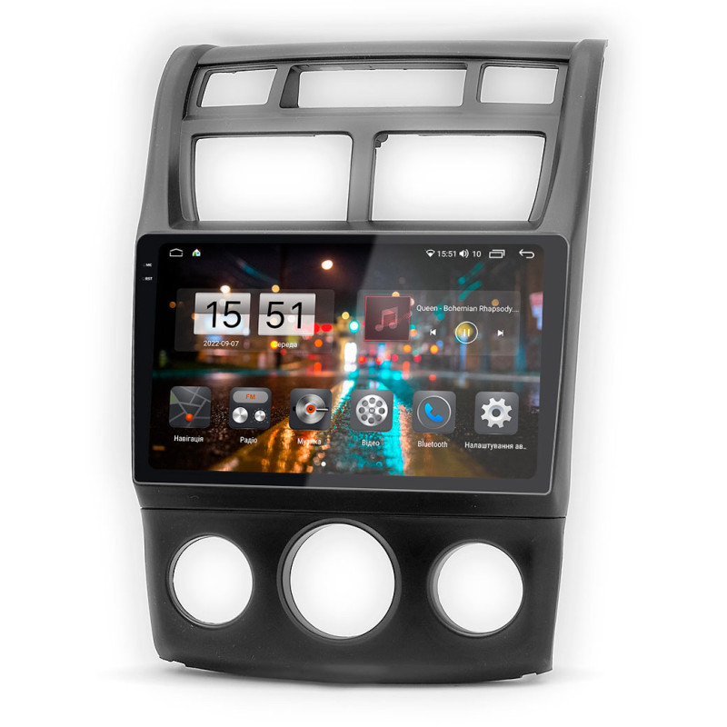 Android head unit Abyss Audio QXR-9197 for KIA Sportage (Air Conditioning) 2004-2010