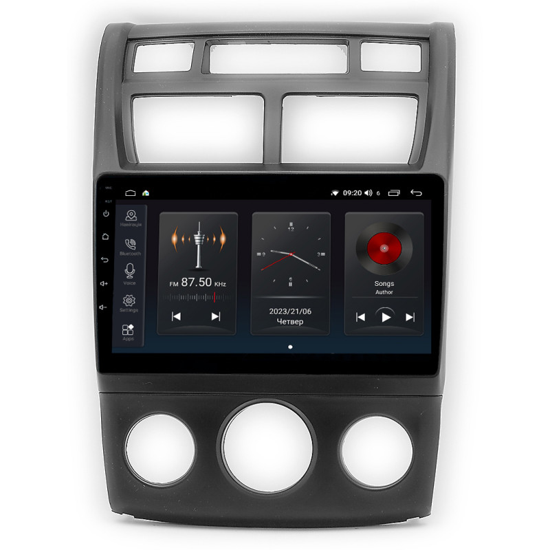 Android head unit Abyss Audio SP-9197 for KIA Sportage (Air Conditioning) 2004-2010