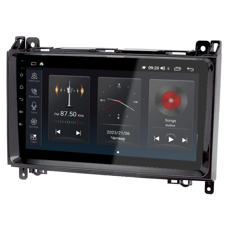 Štátní audio systém Abyss Audio SP-9309 pro Mercedes třídy A (W169), třídy B (W245) z let 2004–2012.