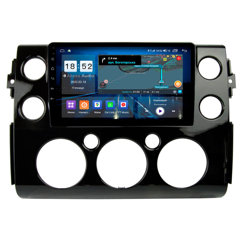 Android head unit Abyss Audio QX-9364 for Toyota FJ Cruiser 2007-2016