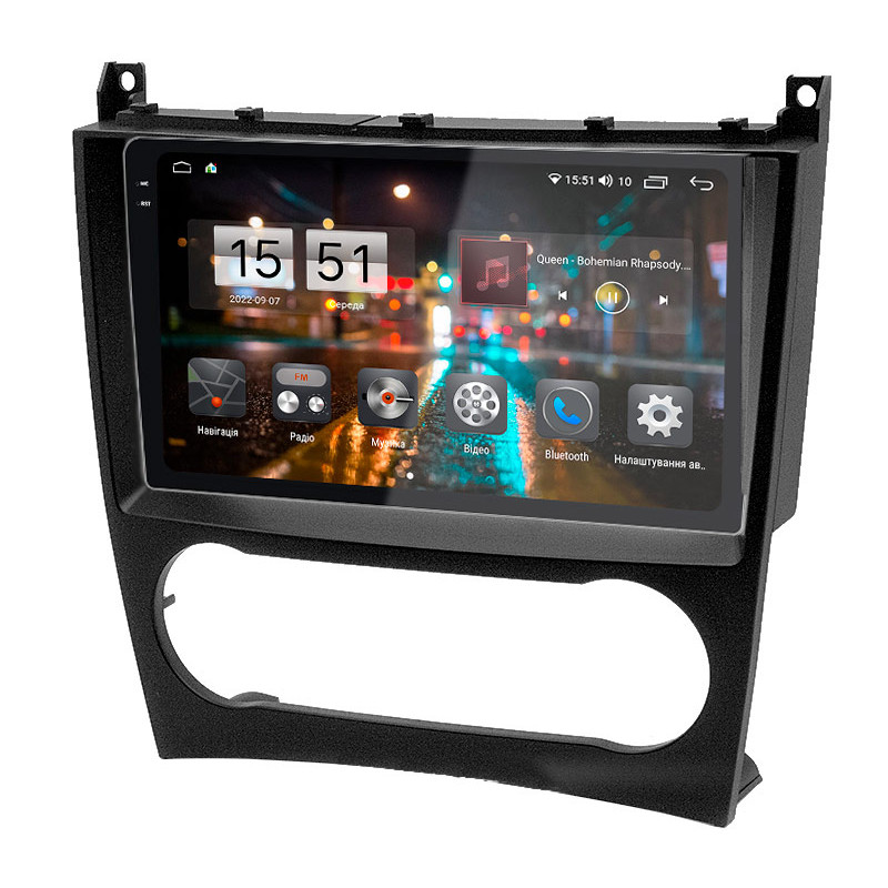 Android head unit Abyss Audio QXR-9318 for Mercedes C-klasse (W203) 2004-2007
