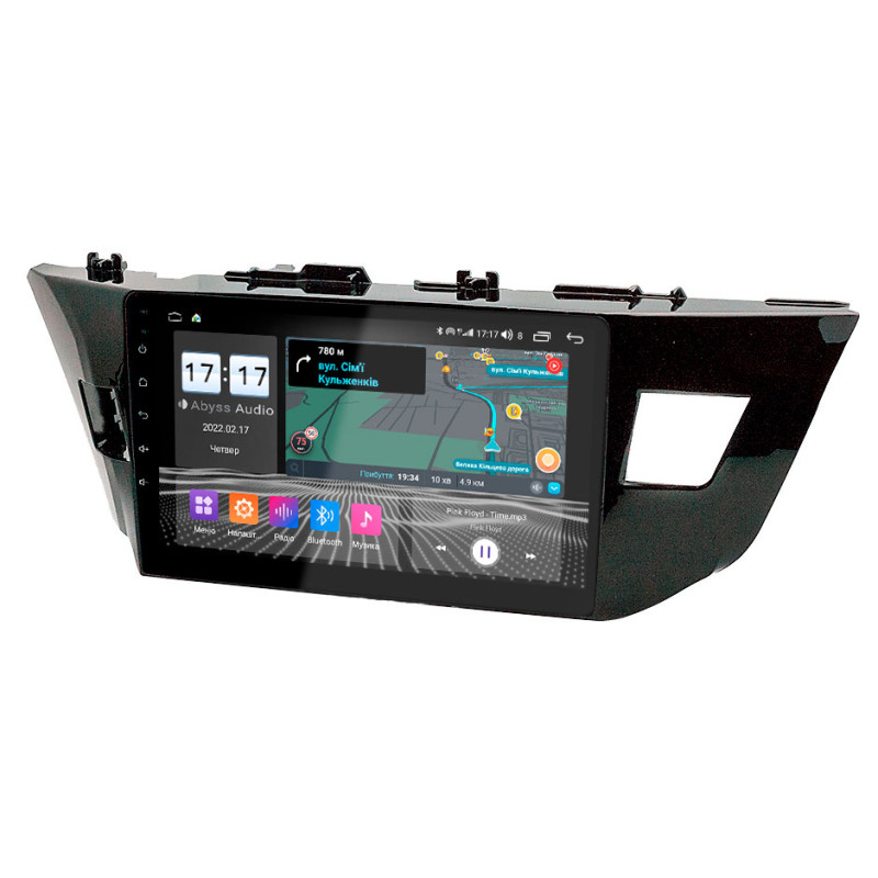 Android head unit Abyss Audio QX-0123 for Toyota Corolla 2014-2016