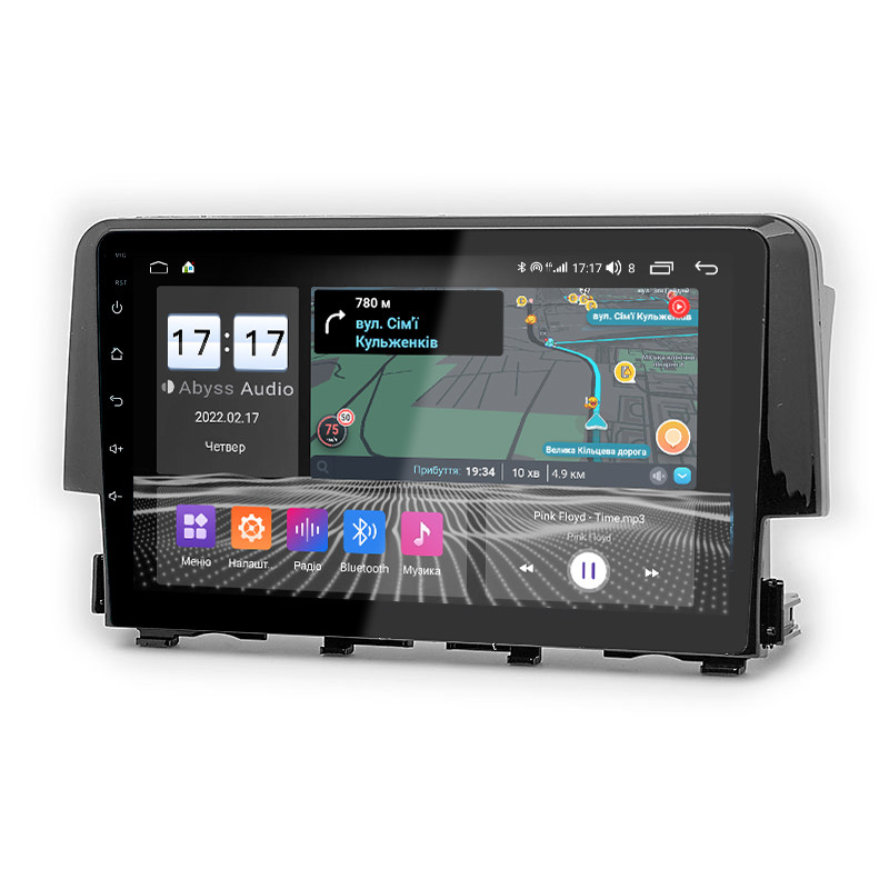 Android head unit Abyss Audio QS-9161 for Honda CIVIC 2016-2018