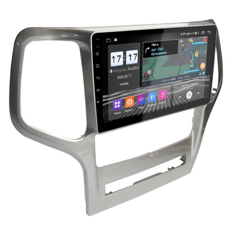 Fest eingebaute Abyss Audio QS-0294-Autoradio für Jeep Grand Cherokee (Baujahr 2005–2007).
