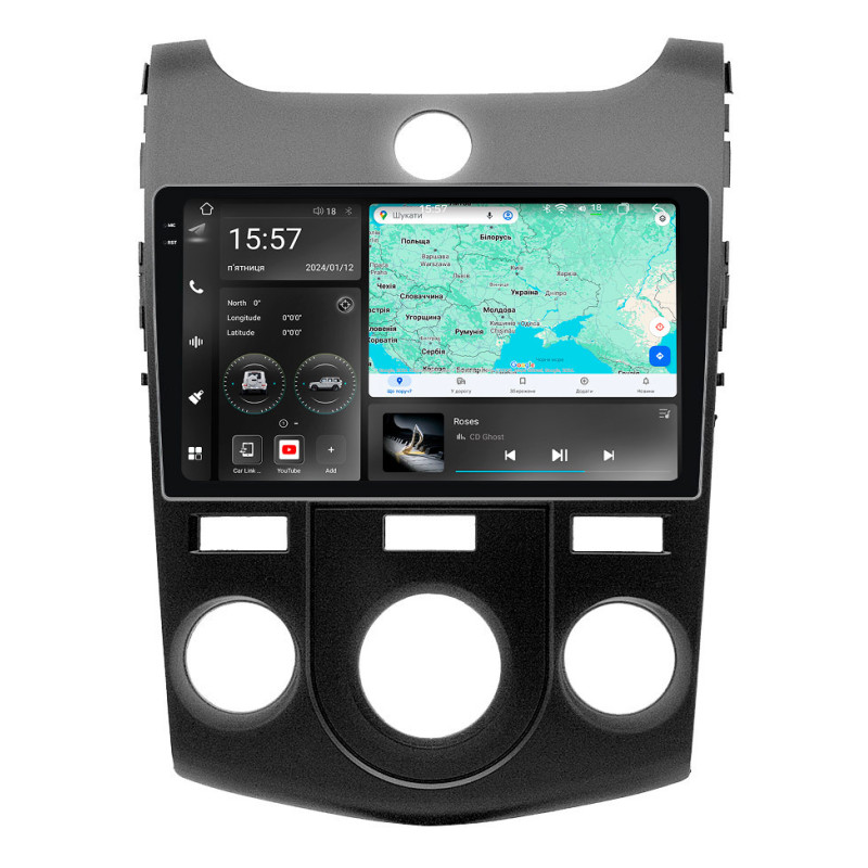 Android head unit Abyss Audio WR-9195 for KIA Cerato（Air Conditioning） 2008-2012