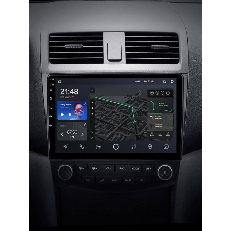 Android head unit AMS T1010 6+128 Gb Honda Accord 7 CM UC CL 2005-2008 10″