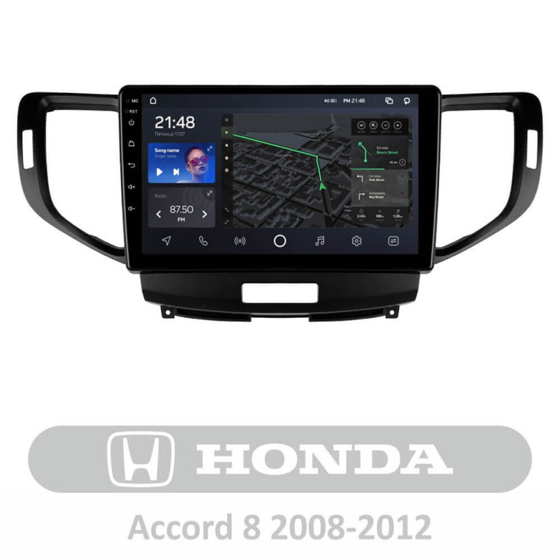 Android head unit AMS T910 6+128 Gb Honda Accord 8 2008-2012 9″