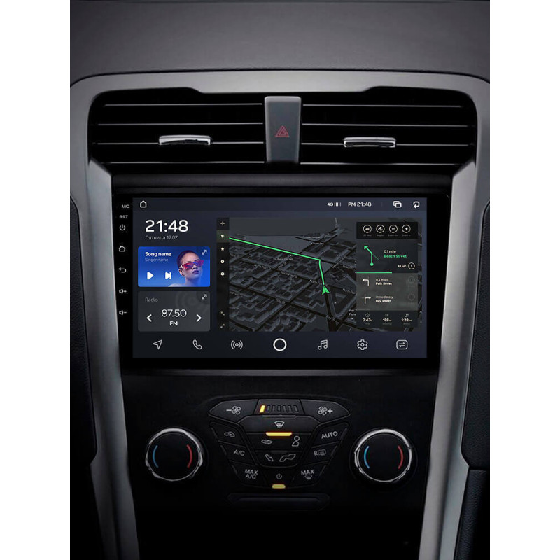 Android head unit AMS T910 6+128 Gb Ford Mondeo 5 (ZYJ) 2014-2019 9″