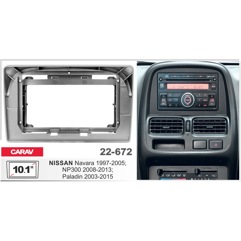 Adapter frame (for car) Nissan Navara, NP300 Carav 22-672