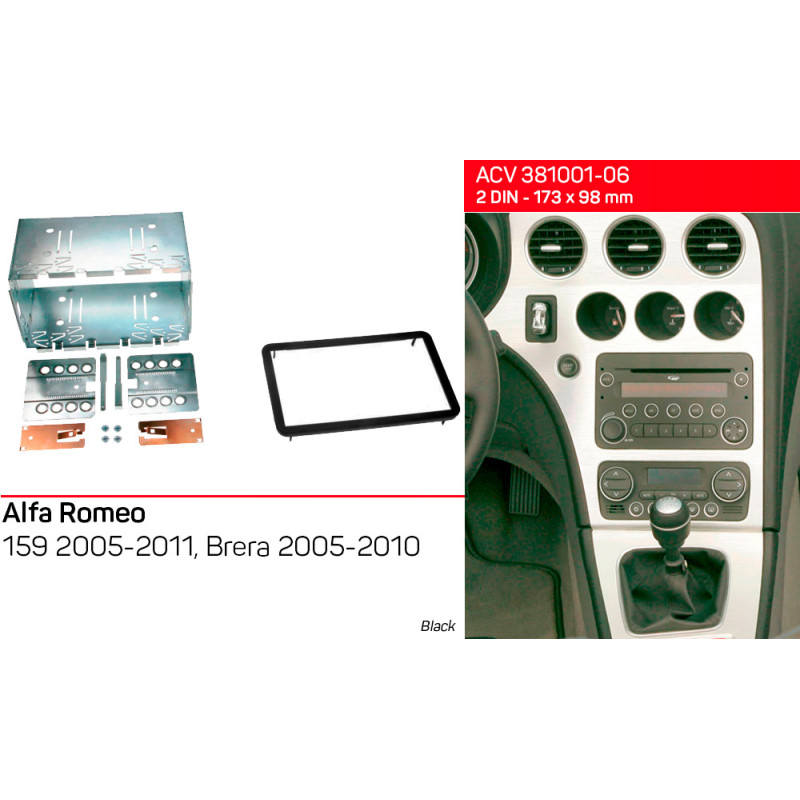 Adapter frame for Alfa Romeo 159, Brera ACV 381001-06