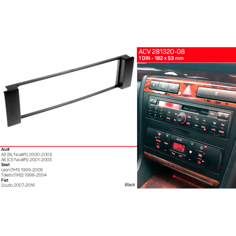 Přechodový rámeček pro Audi A3, A6 (ACV 281320-08)