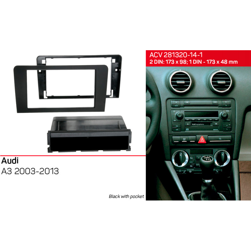 Adapter frame for Audi A3 ACV 281320-14-1