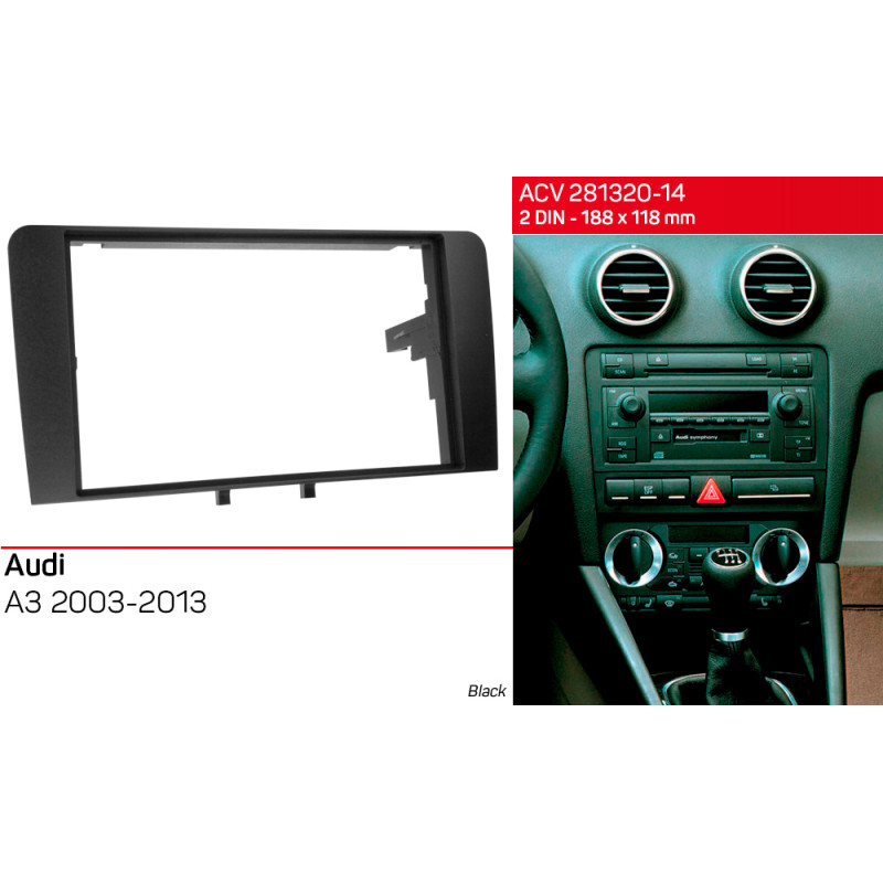 Ramka przejściowa dla Audi A3 (kod ACV 281320-14)