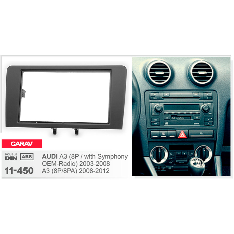 Adapter frame for Audi A3 Carav 11-450