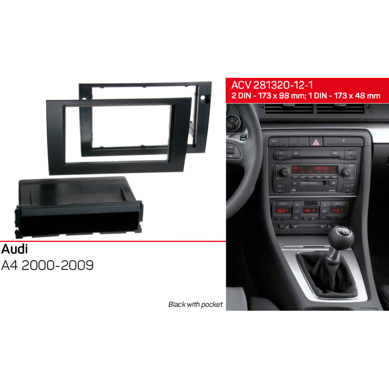 Adapter frame for Audi A4, Seat Exeo ACV 281320-12-1