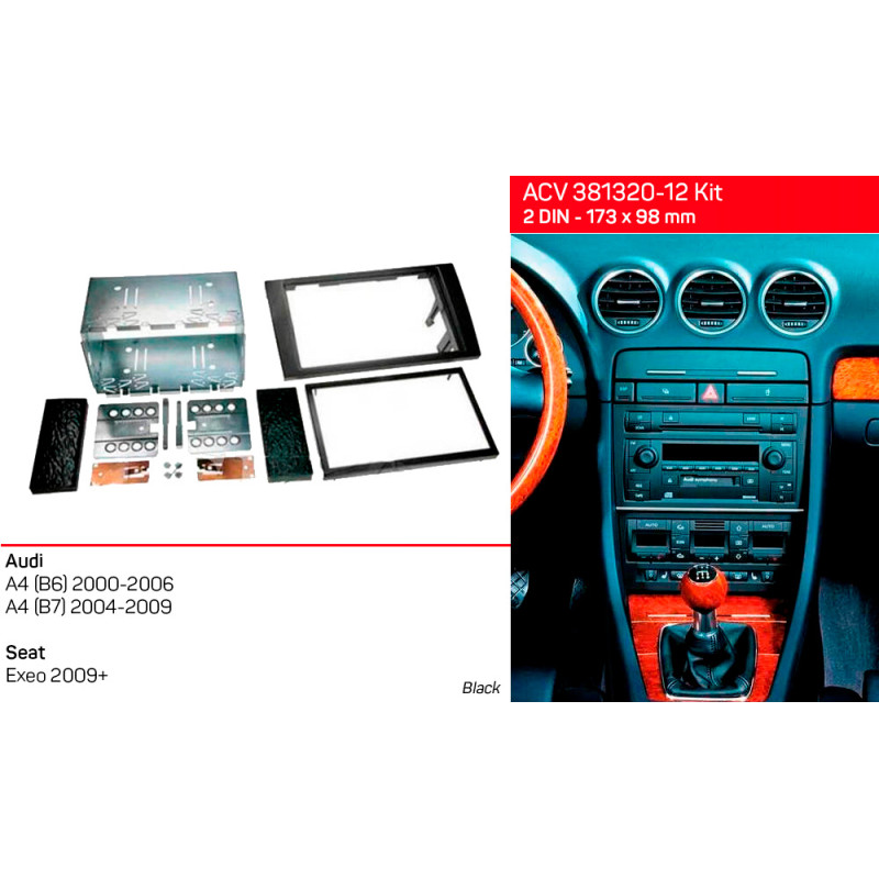 Adapter frame for Audi A4, Seat Exeo ACV 381320-12