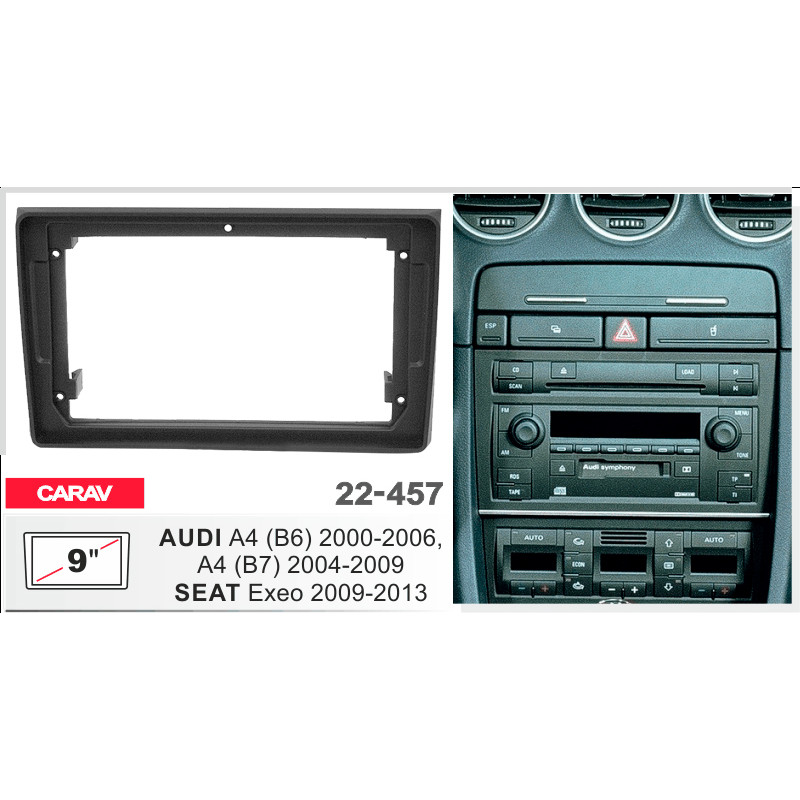 Adapter frame for Audi A4, Seat Exeo Carav 22-457