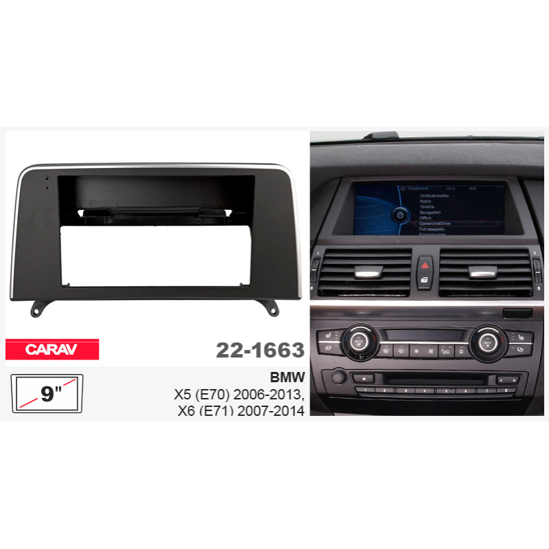 Adapter frame for BMW X5 (E70), X6 (E71) Carav 22-1663
