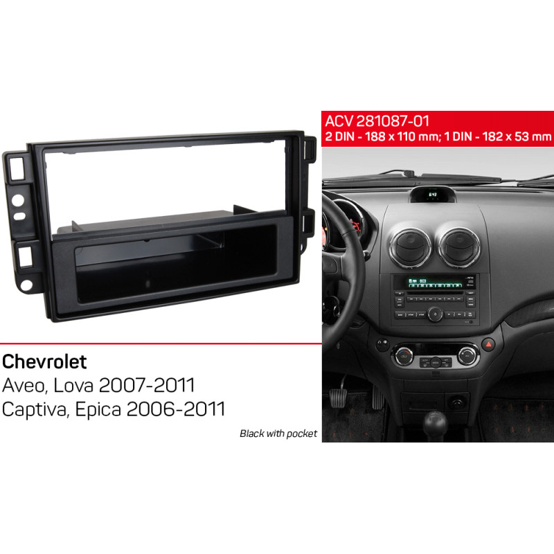 Ramka przejściowa dla Chevrolet Aveo, Captiva, Epica ACV 281087-01.