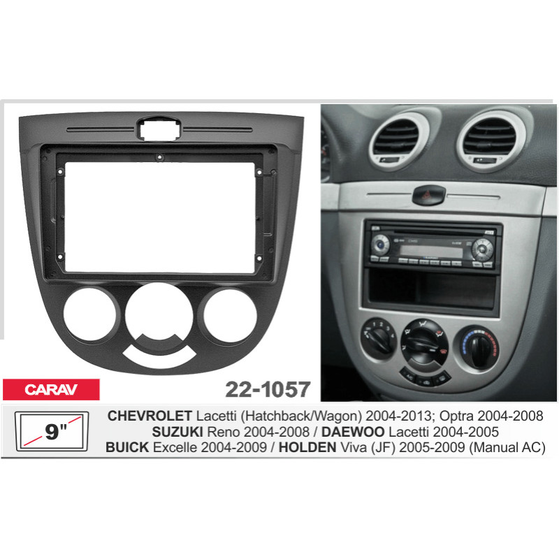 Adapter frame for Chevrolet Lacetti, Nubira Carav 22-1057