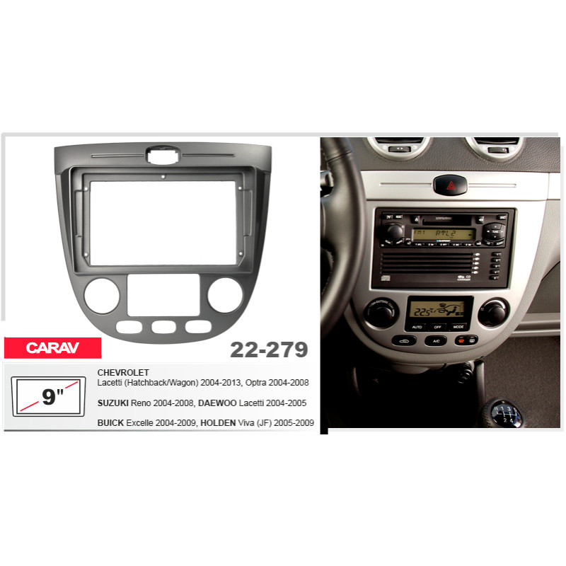 Adapter frame for Chevrolet Lacetti, Nubira Carav 22-279