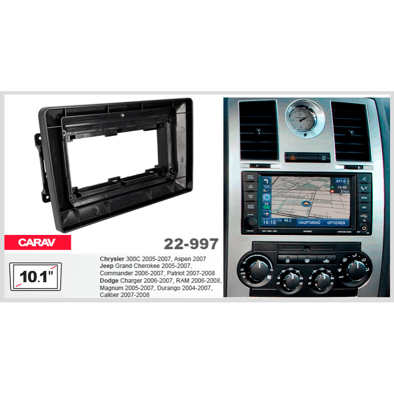 Adapter frame for Chrysler, Dodge, Jeep Carav 22-997