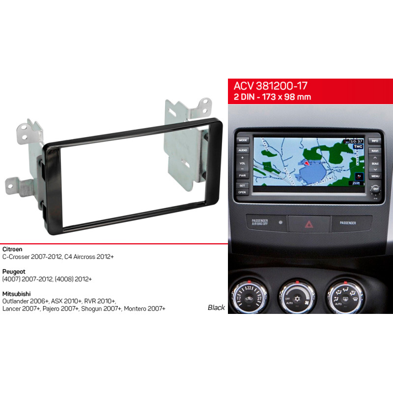 Adapter frame for Citroen C-Crosser, C4 Aircross ACV 381200-17
