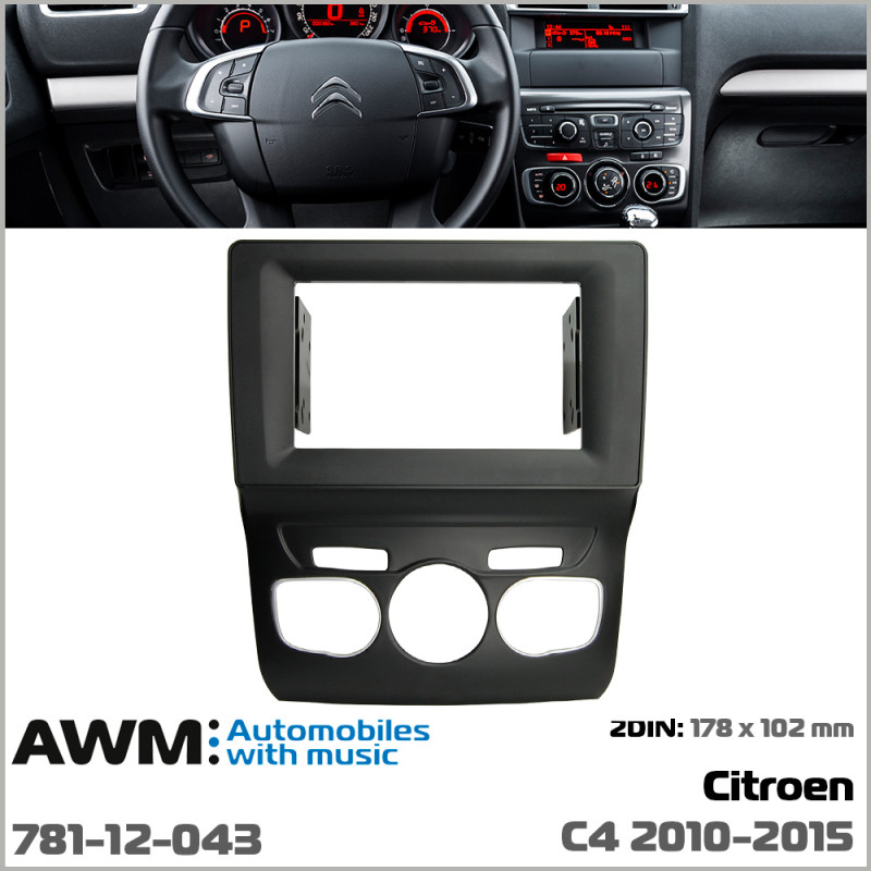 Adapter frame for Citroen C4 AWM 781-12-043