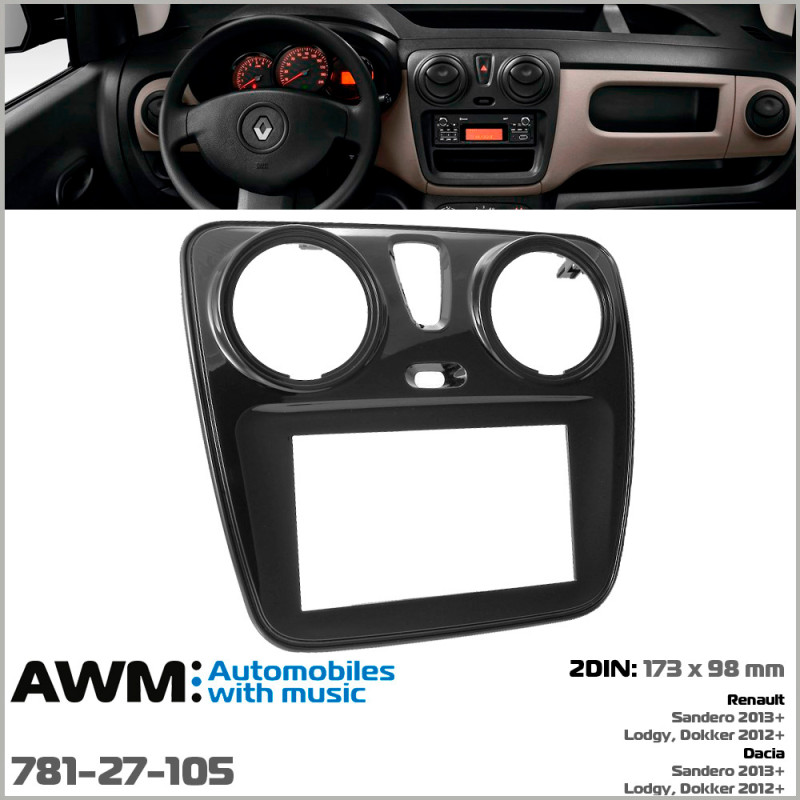 Adapter frame for Dacia-Renault Dokker, Lodgy, Sandero AWM 781-27-105