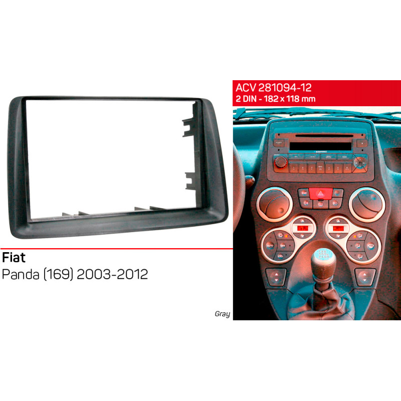 Adapter frame for Fiat Panda ACV 281094-12