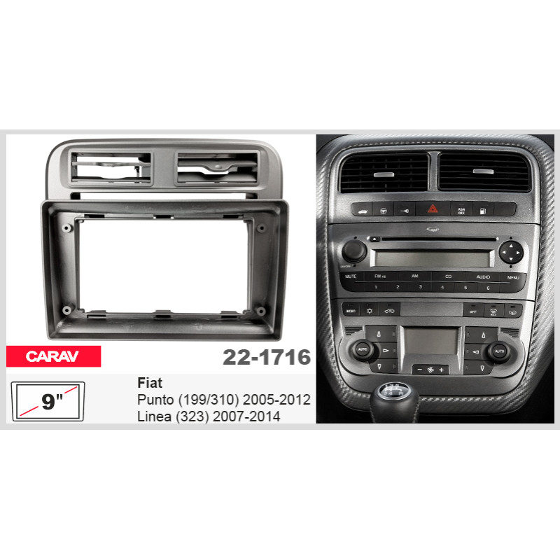 Přechodová ráma pro Fiat Punto, Linea Carav 22-1716